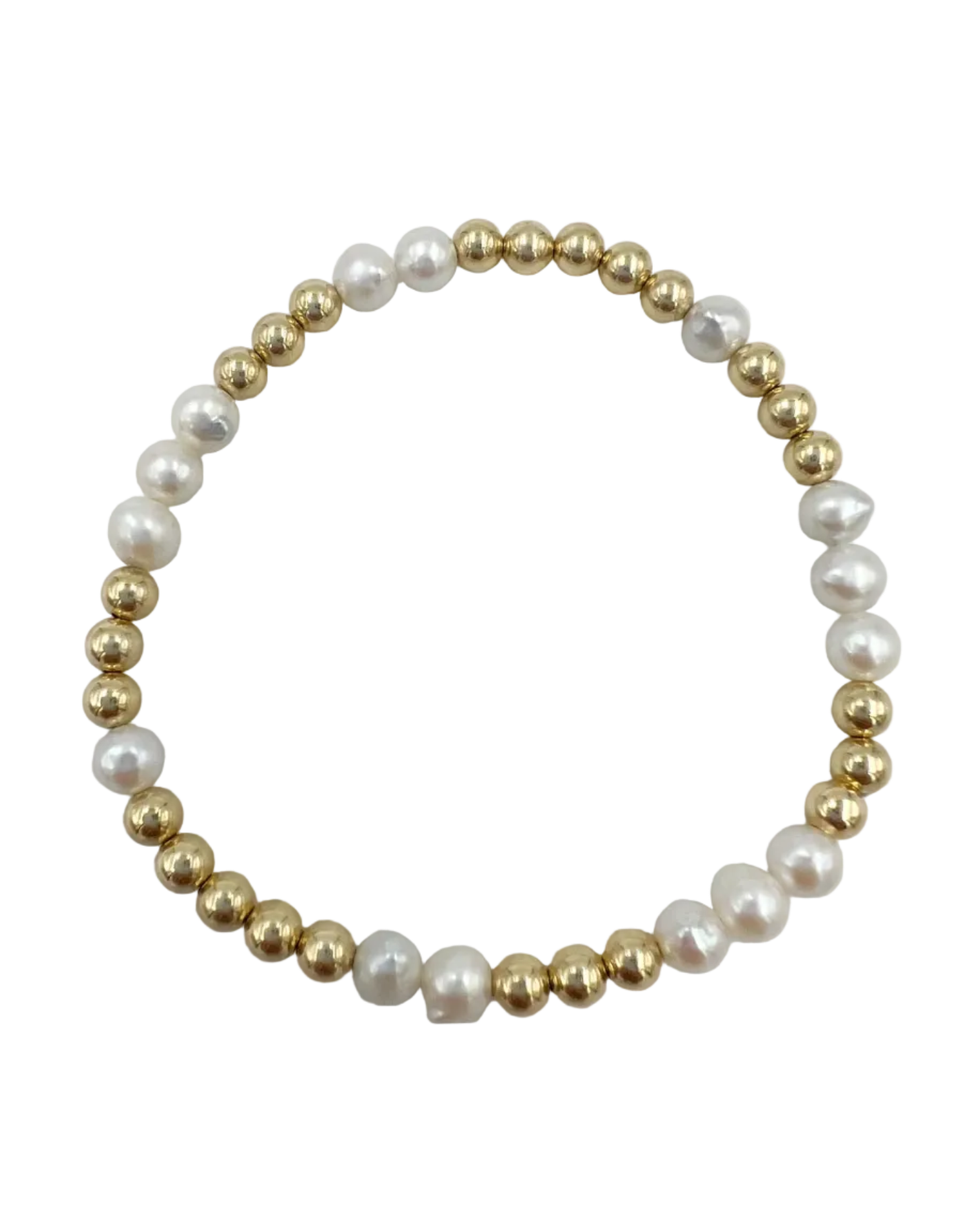 gold and pearl beaded bracelet