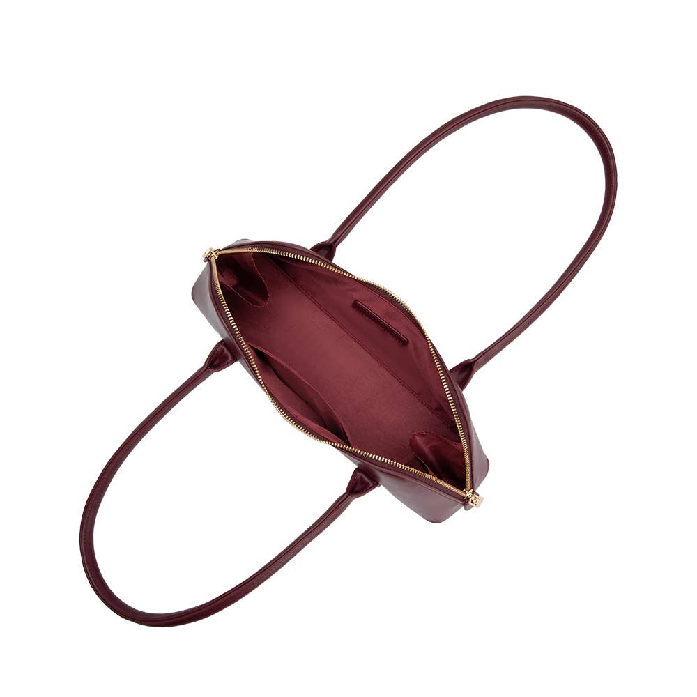 burgundy slim shoulder bag