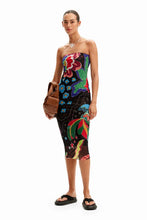 Load image into Gallery viewer, Jungle design bandeau midi dress
