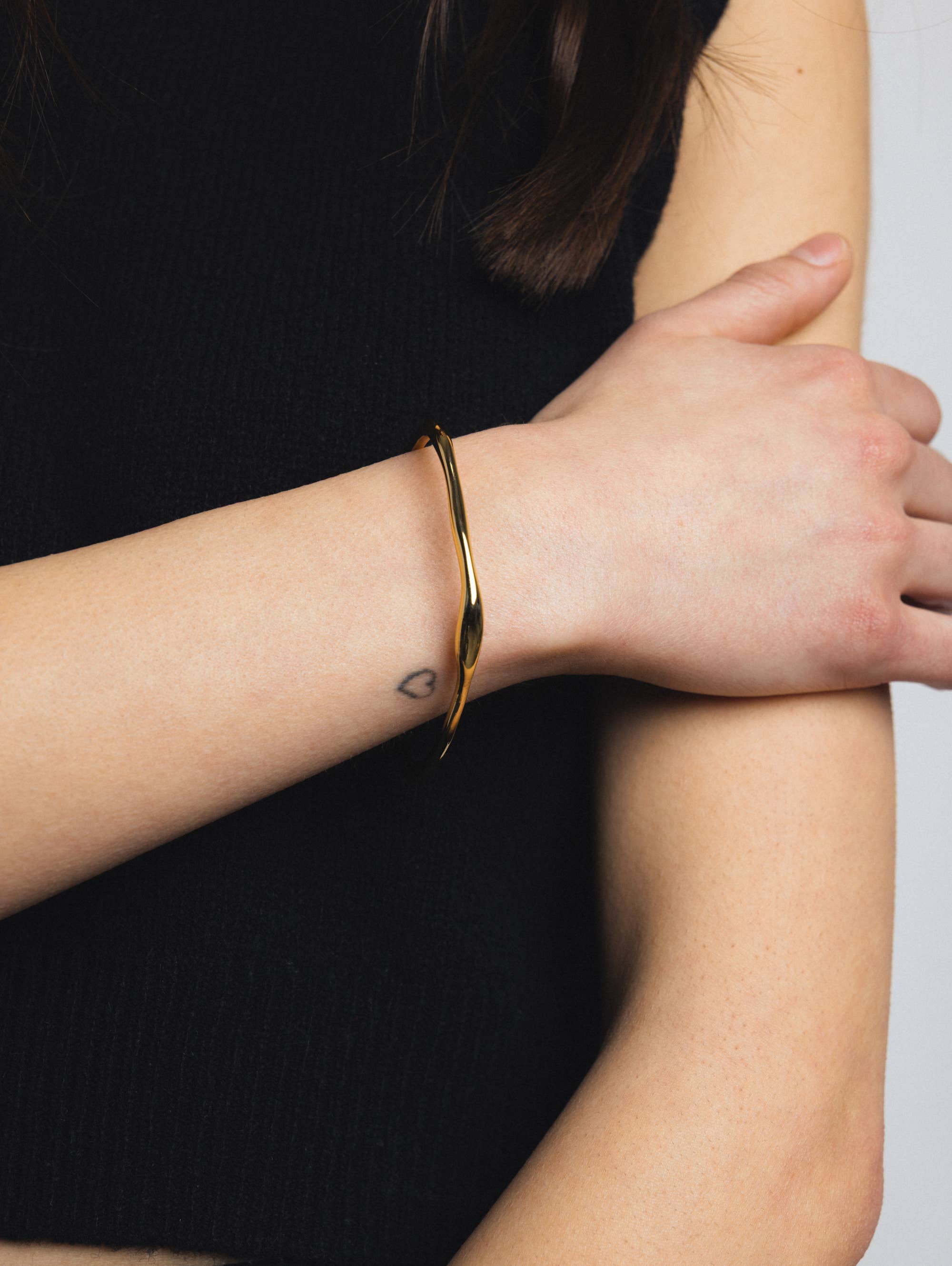 gold statement bangle