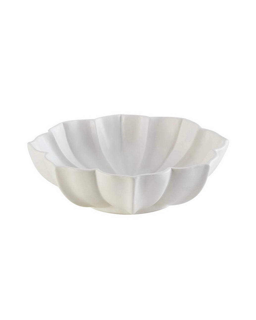 a picture of a decorative white bowl that is shaped as a flower