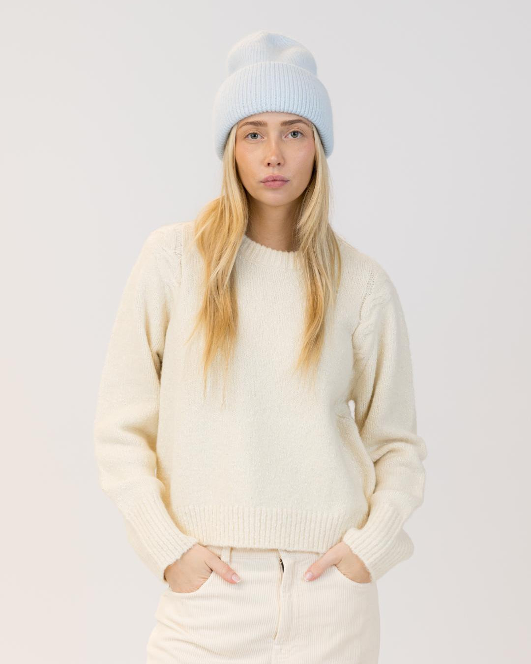 pale blue beanie