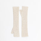 beige knit arm warmers