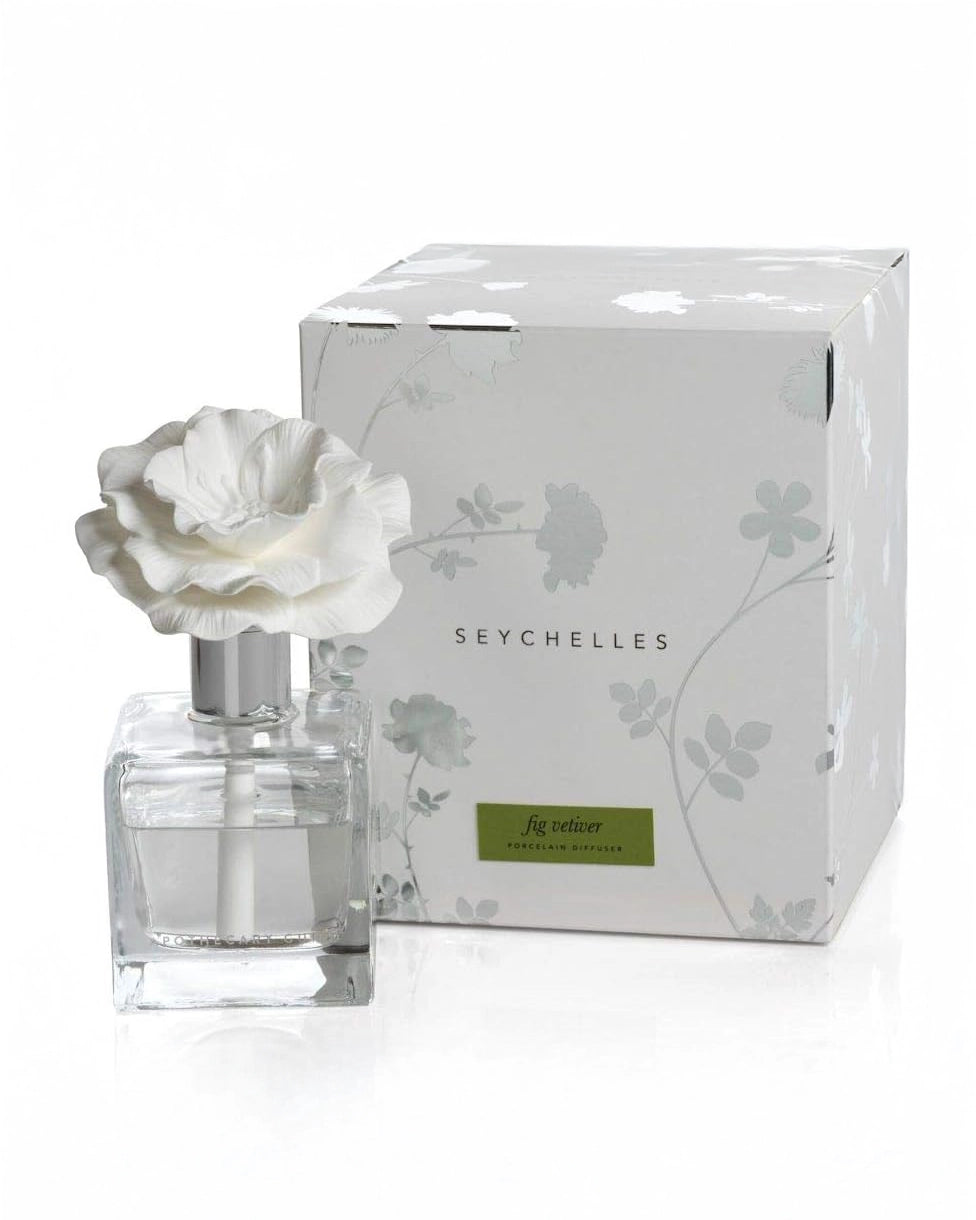 Apothecary Guild Seychelles Porcelain Diffuser with Fig Vetiver as the Scent