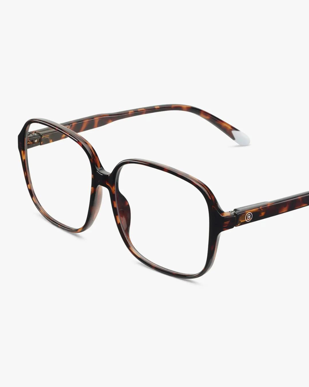 a set of tortoiseshell square framed eyeglasses for blue light by Barner