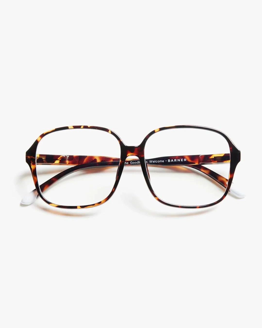Tortoiseshell square framed eyeglasses for blue light by Barner