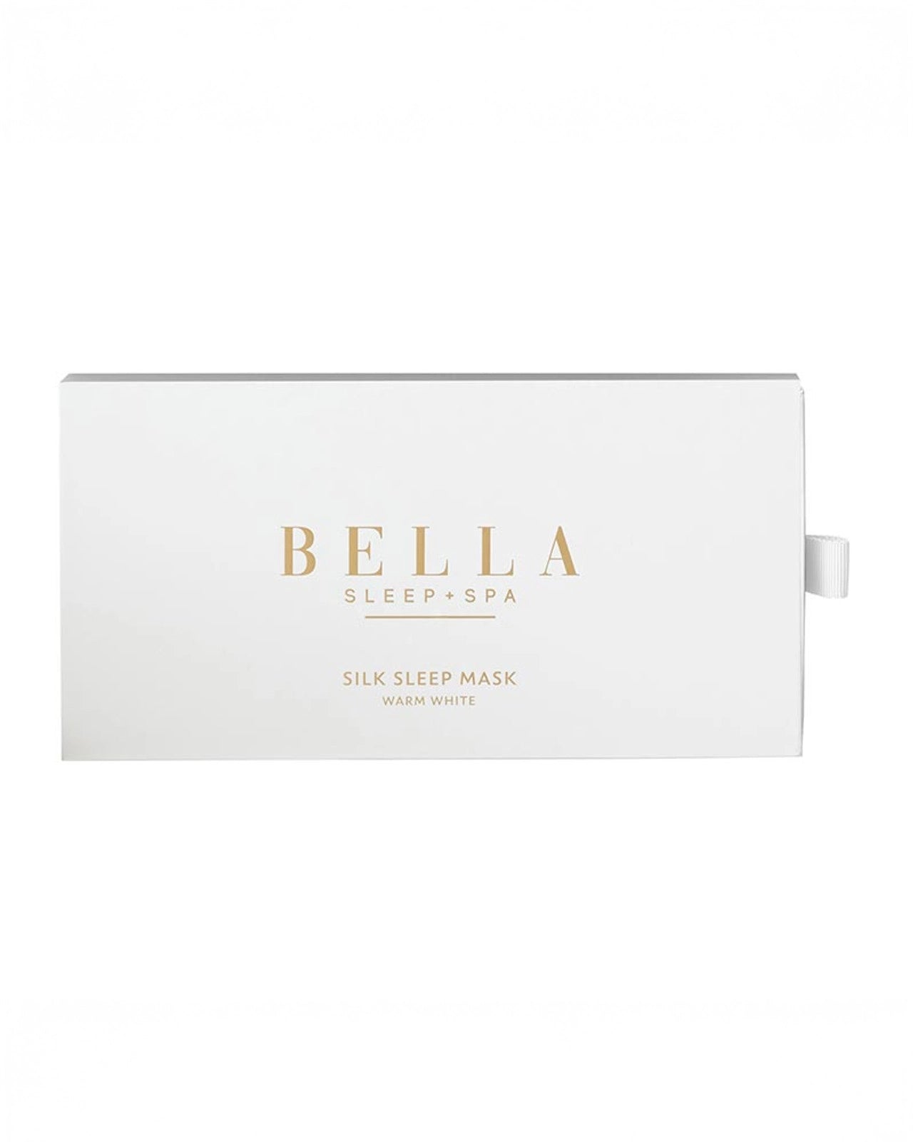 a picture of a white silk sleep mask