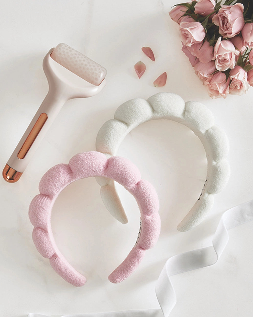 White Padded Headband for Makeup