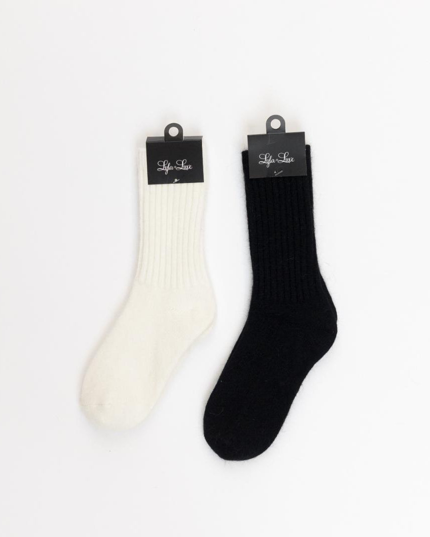 white socks and black socks