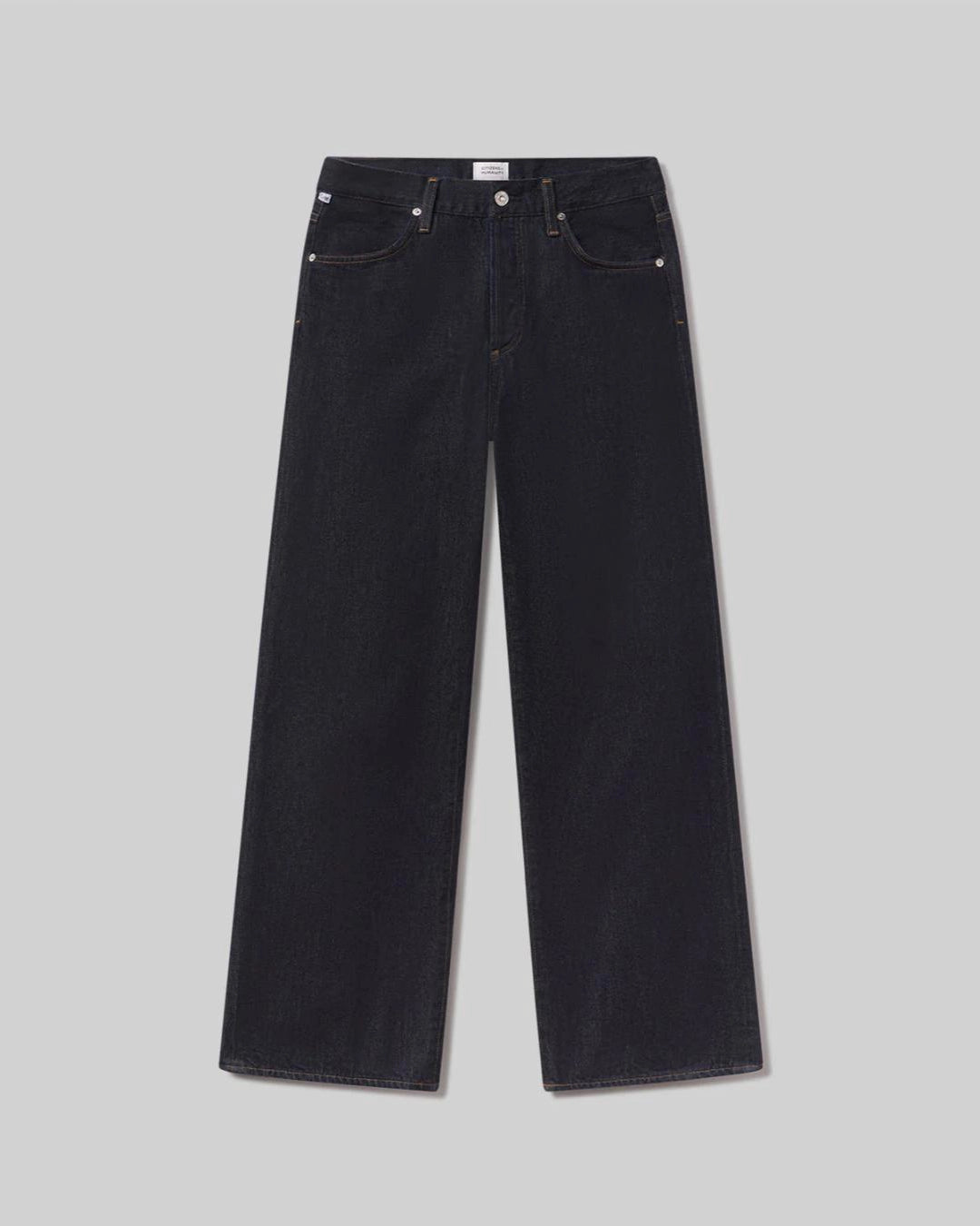 a dark wash straight legged jean by Citizens of Humanity
