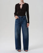 Citizens of Humanity Ayla Baggy blue denim jeans with a wide barrel look