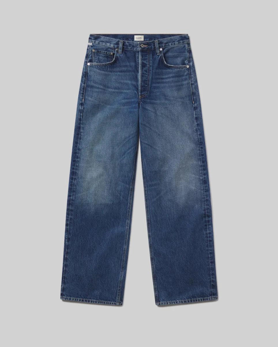 Citizens of Humanity Ayla Baggy blue denim jeans with a wide barrel look