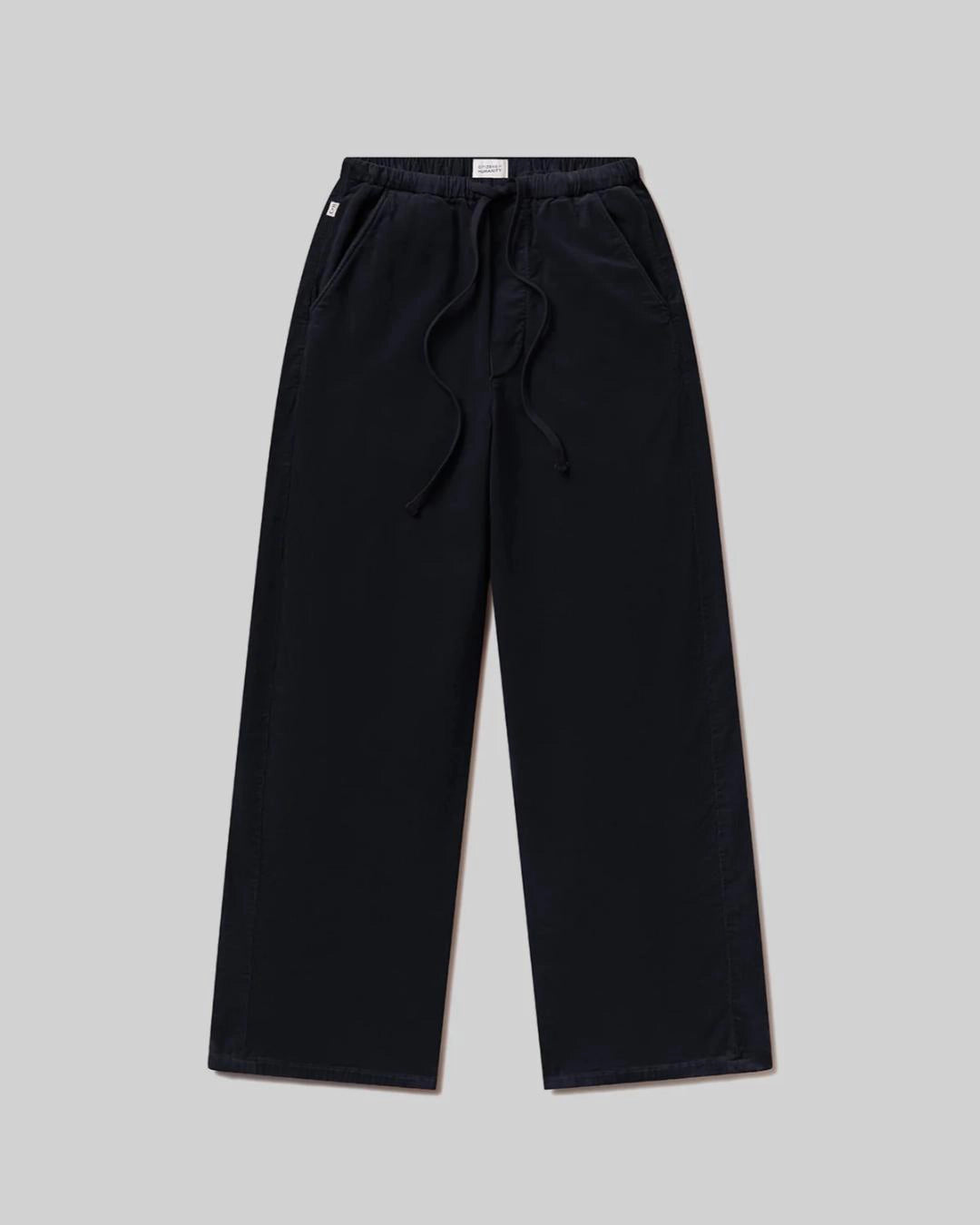 a pair of navy blue corduroy drawstring pants by Citizens of Humanity