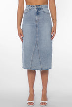 Load image into Gallery viewer, Danica Light Denim Midi Skirt
