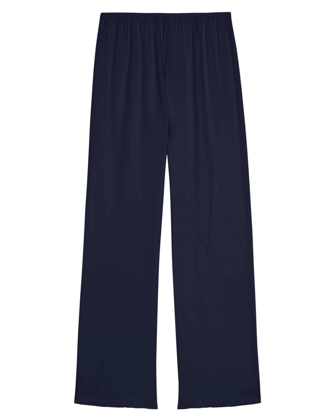 a pair of navy blue rib lounge pants