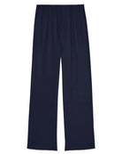 a pair of navy blue rib lounge pants