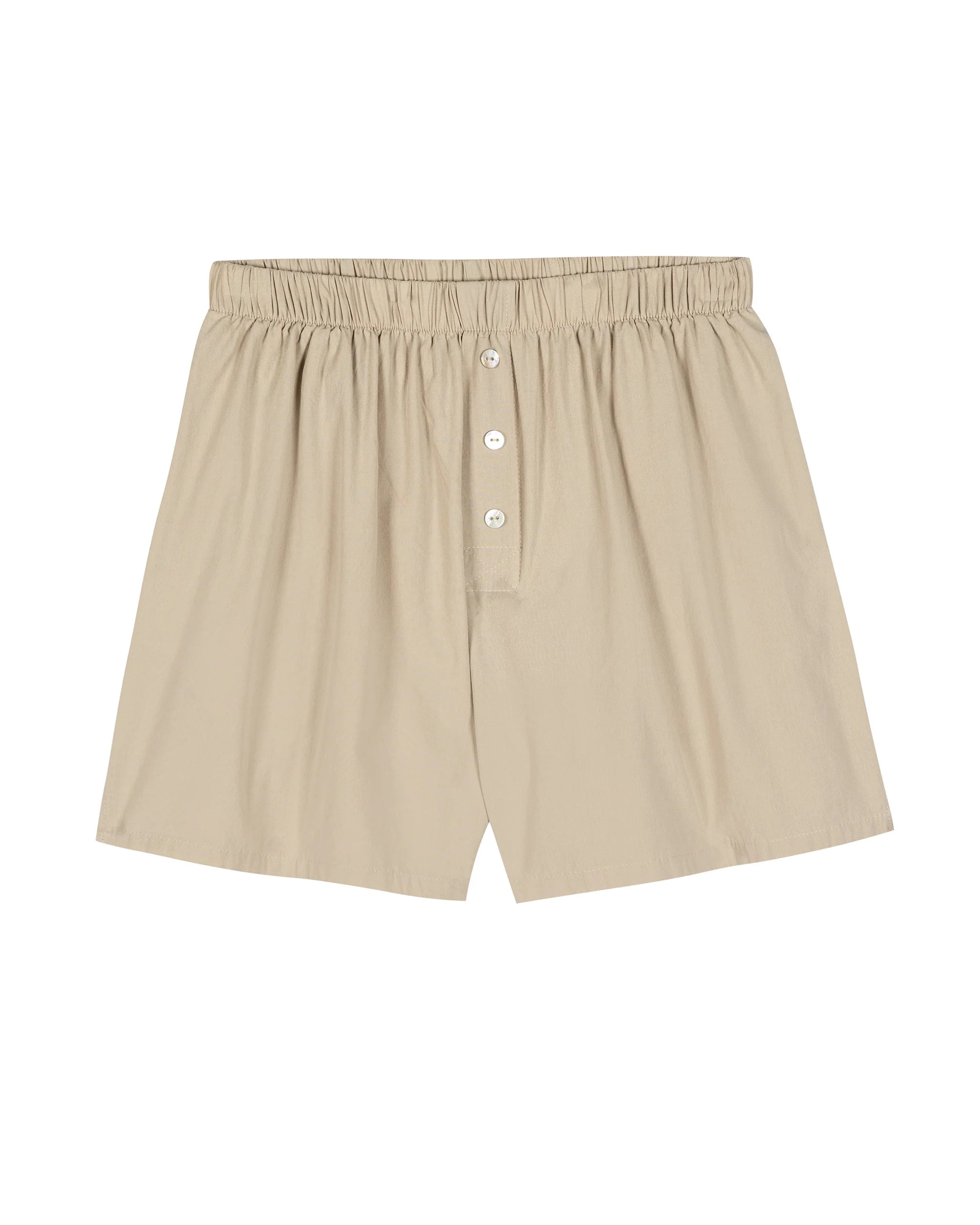 Beige cotton boxer shorts