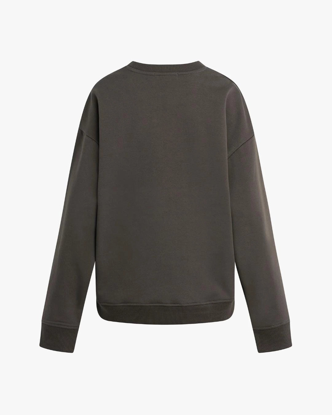 a sweatshirt in brown from the back