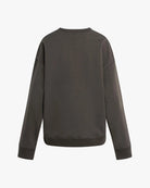 a sweatshirt in brown from the back