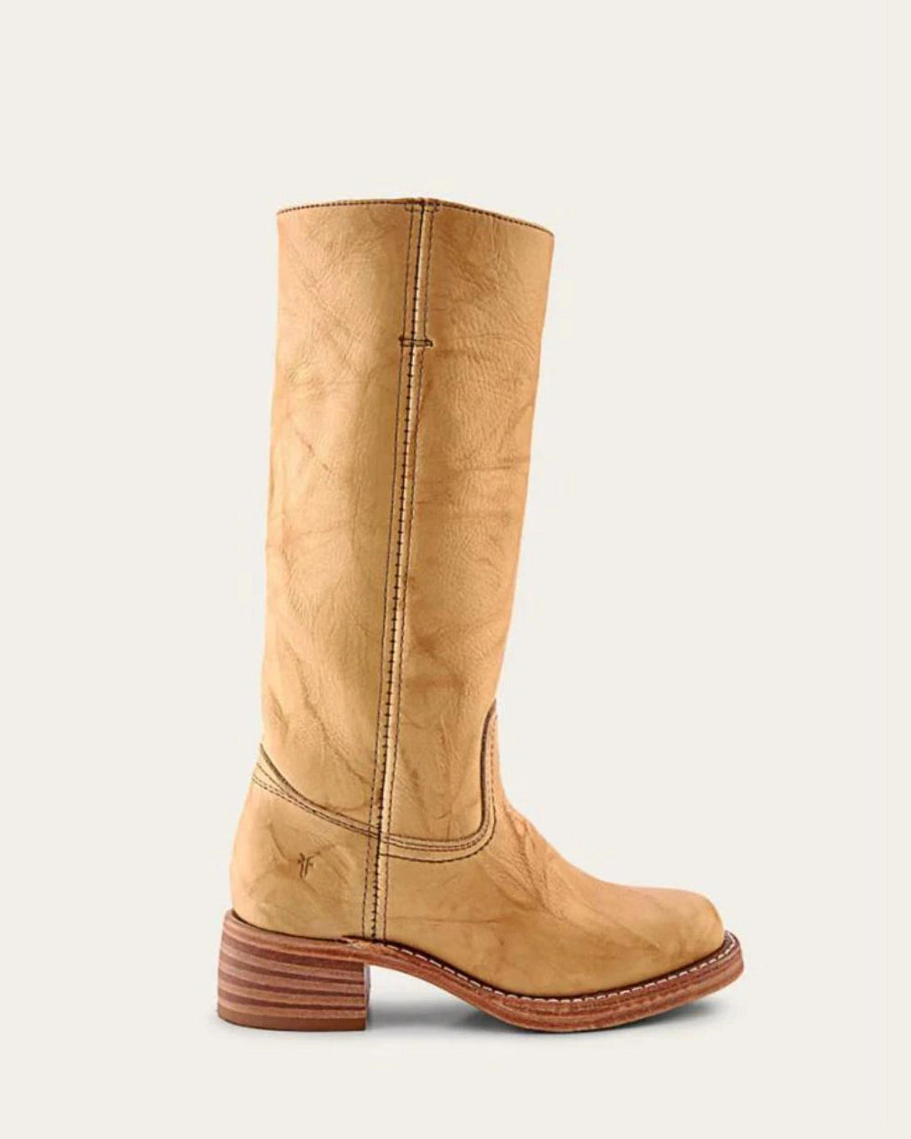 Yellow Tan Knee High Leather Campus Boots by Frye