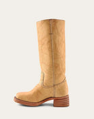 Yellow Tan Knee High Leather Campus Boots by Frye