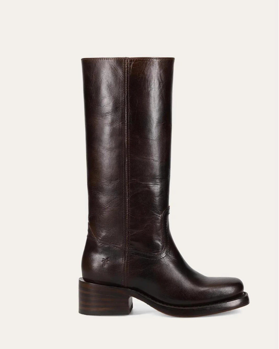 Dark Brown Knee High Leather Campus Boots by Frye