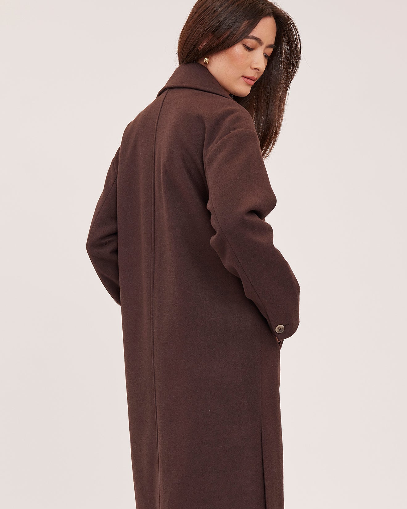 mini coat in brown