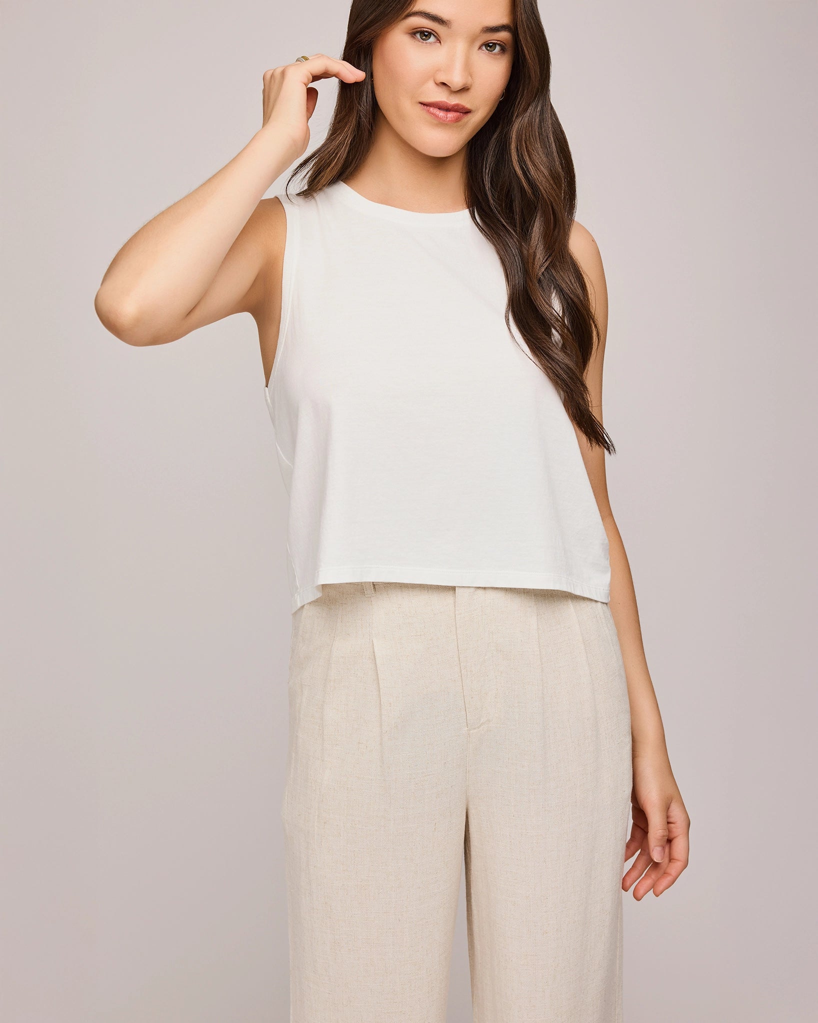 Cream linen Elliot pants by Gentle Fawn