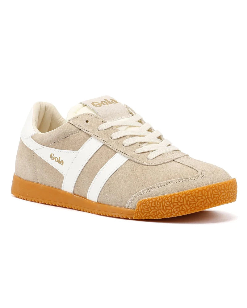 Gola Brand Sneakers in Bone with White Stripes