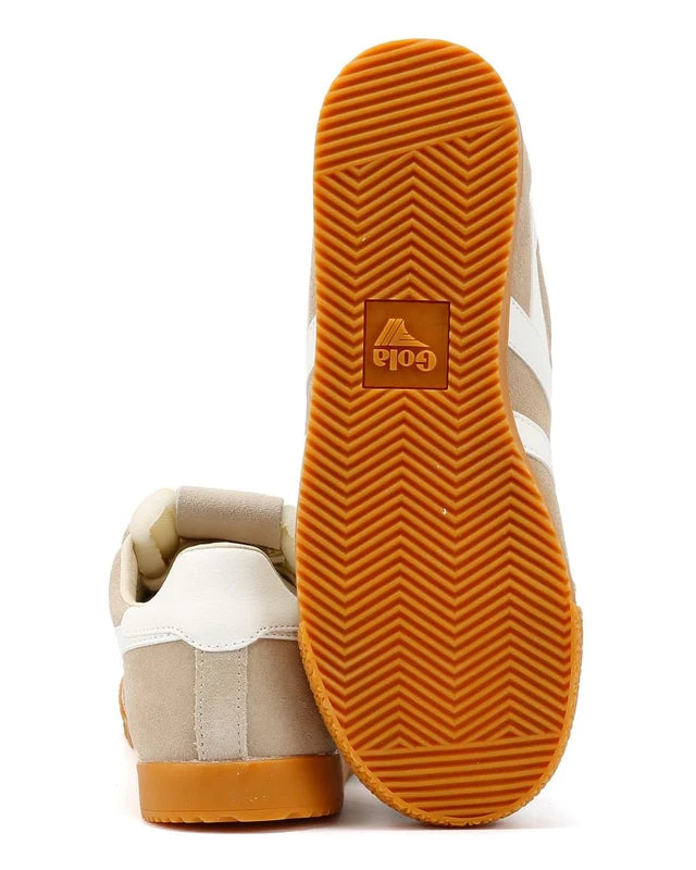 Gola Brand Sneakers in Bone with White Stripes