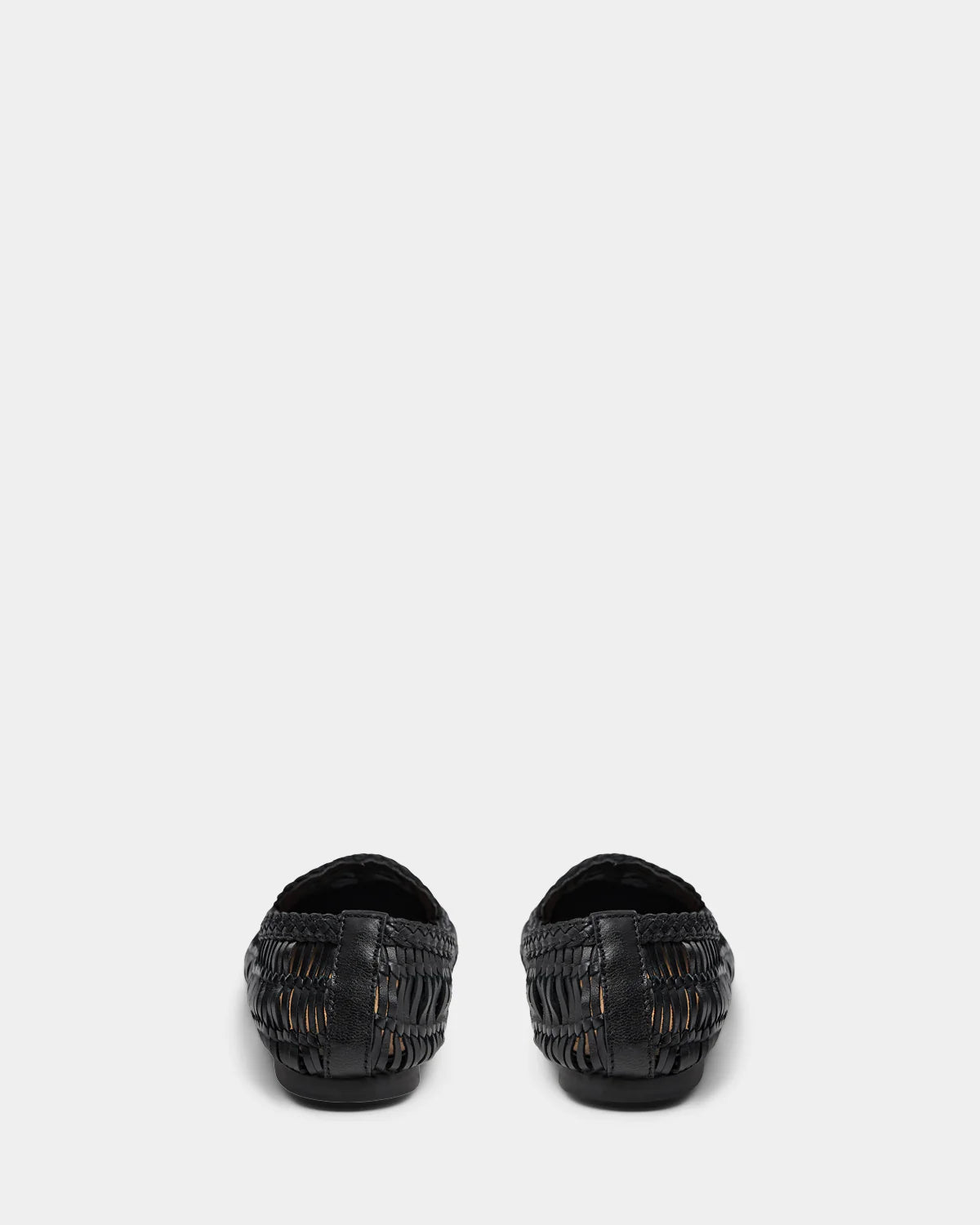 black woven loafer