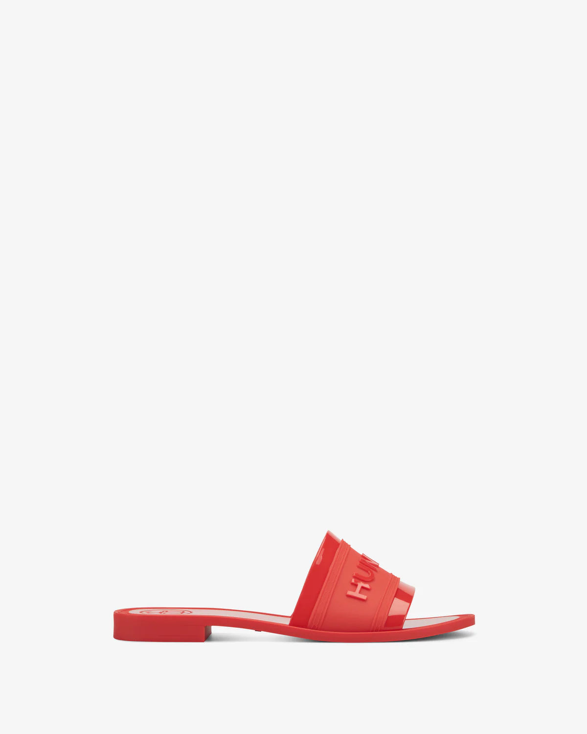 red flat sandal
