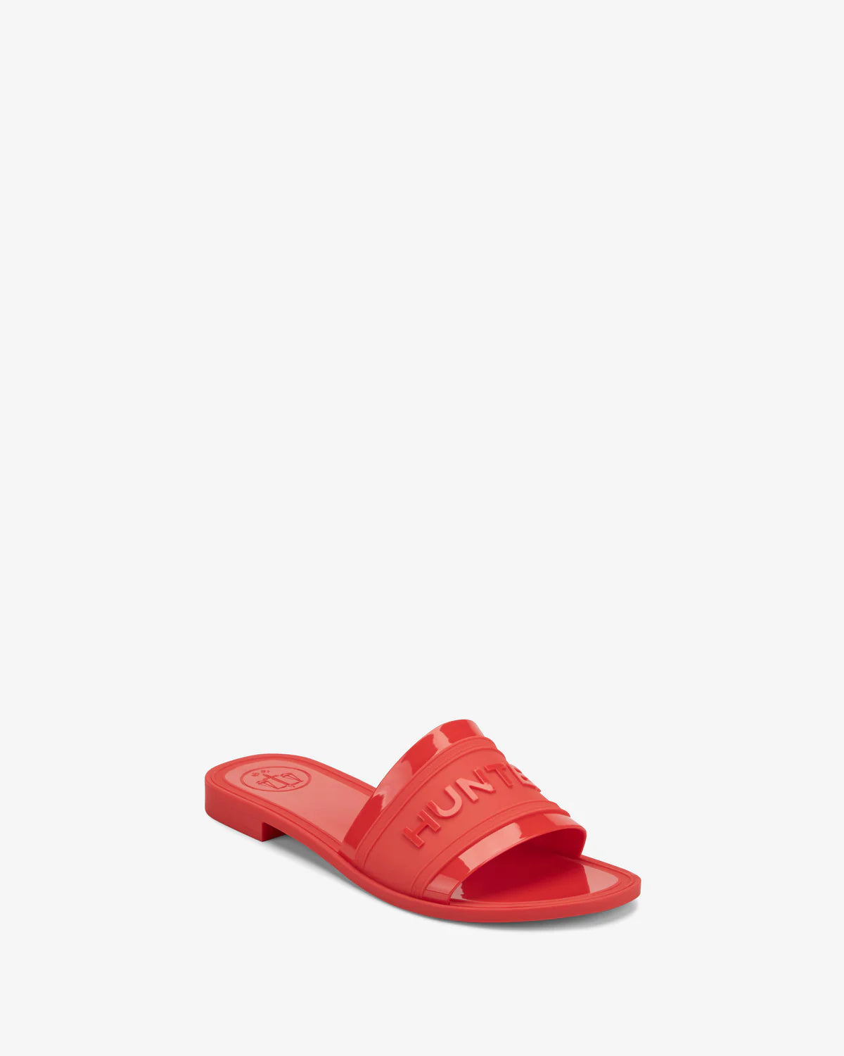 red flat sandal