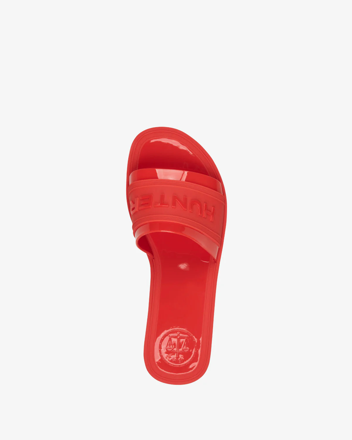 red flat sandal