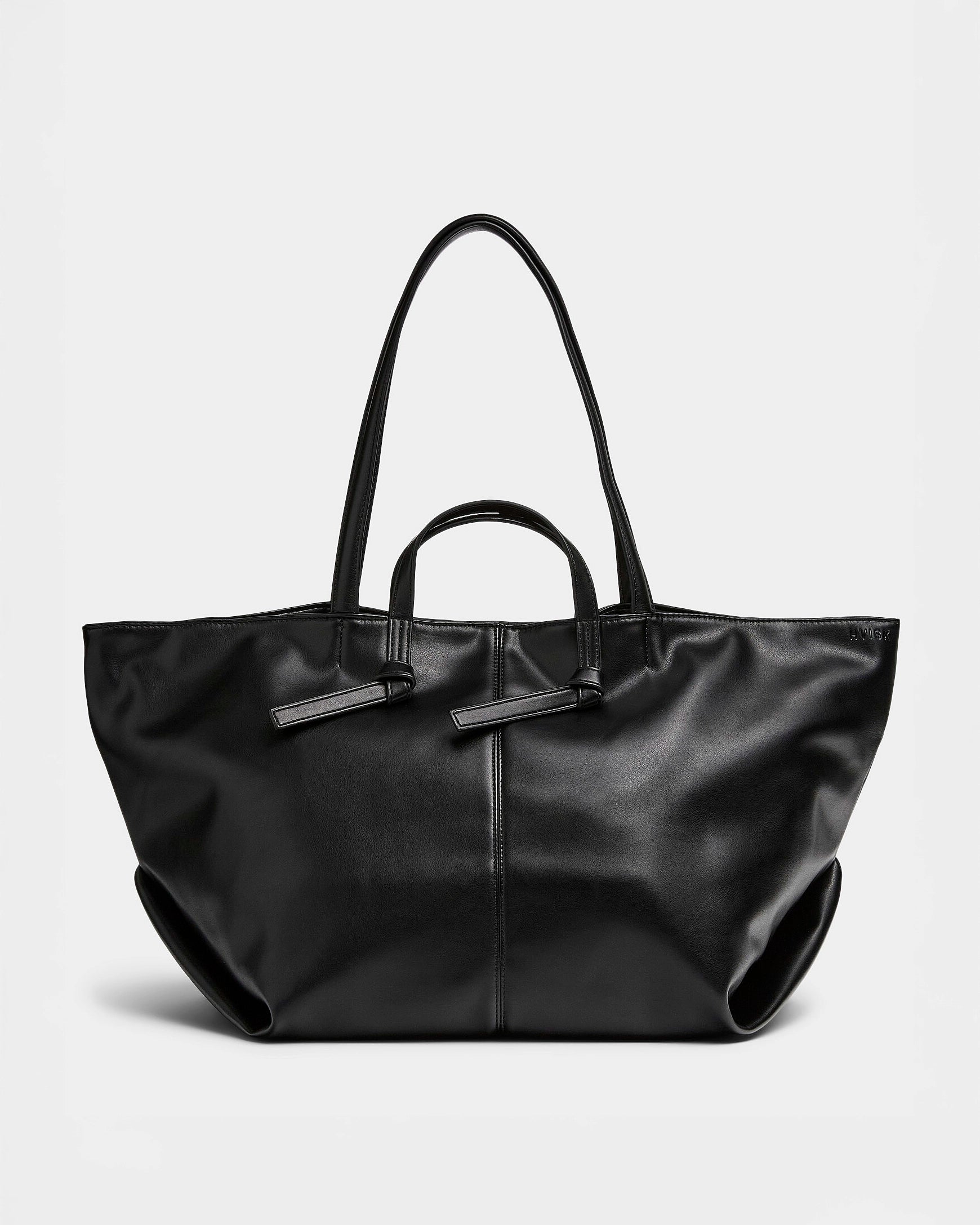 HVISK Towny Soft Structure Tote Bag in Black