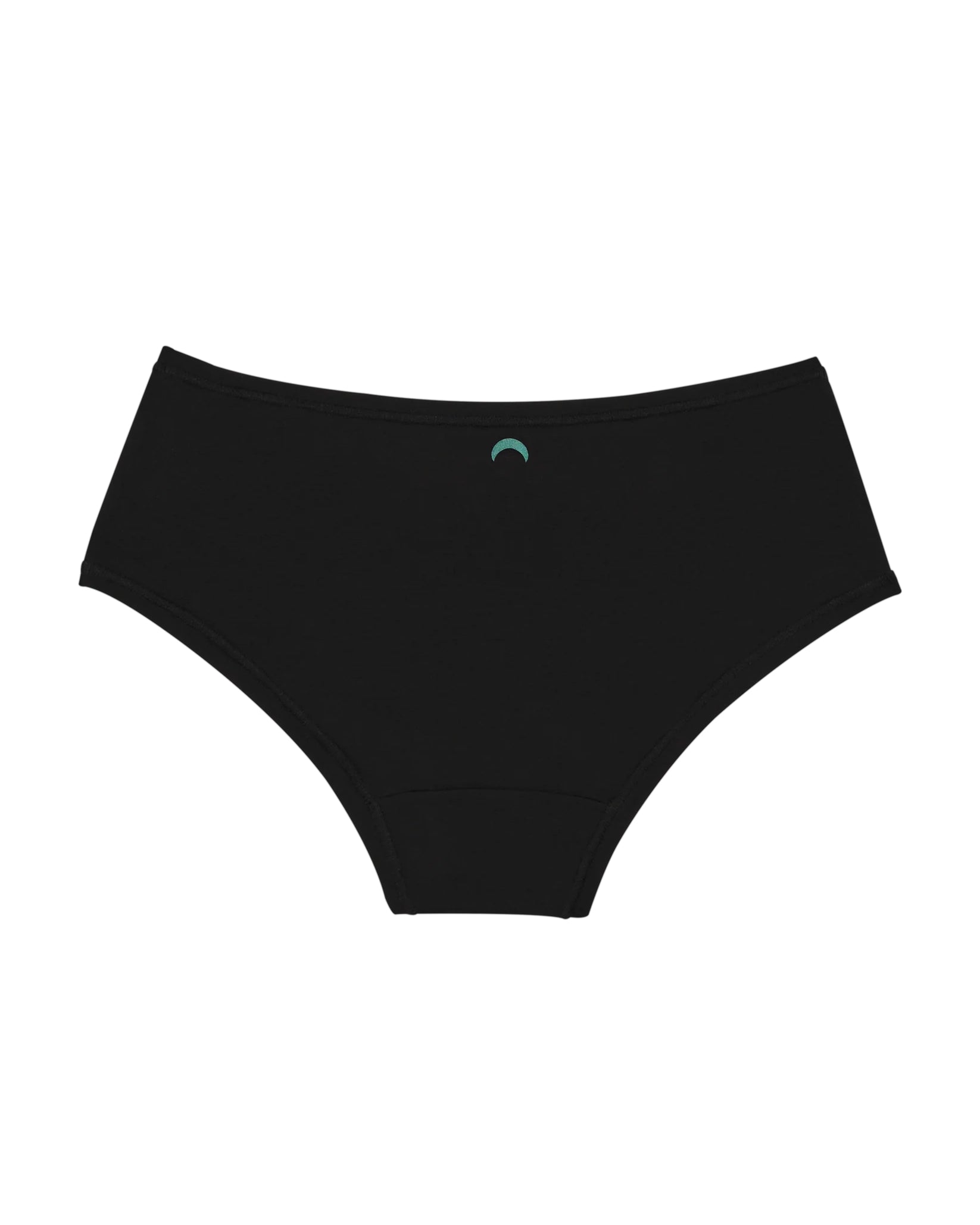 black hipster boyshort underwear made from tencel fabric
