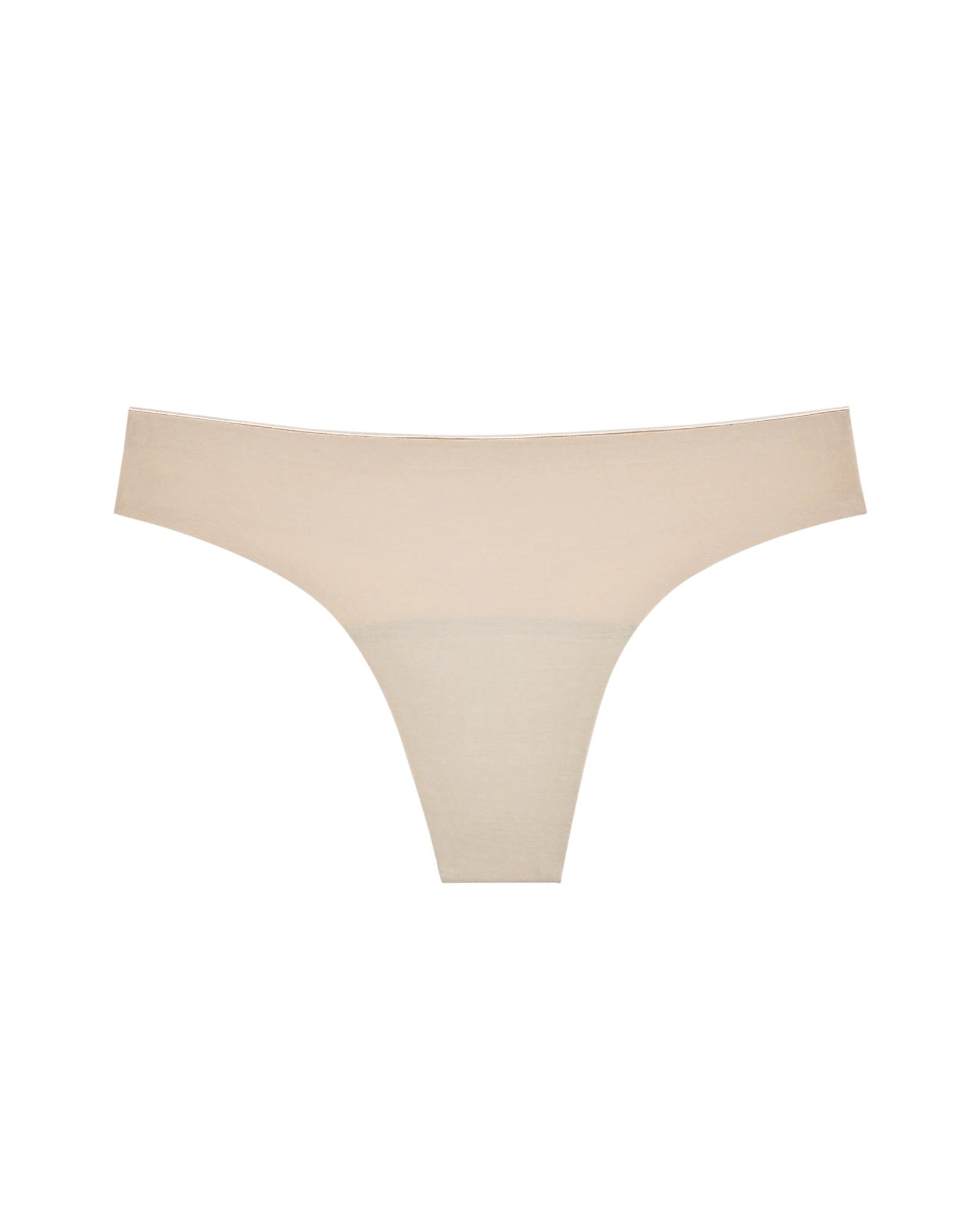 Huha Seamless Low Mid Rise Thong in Beige