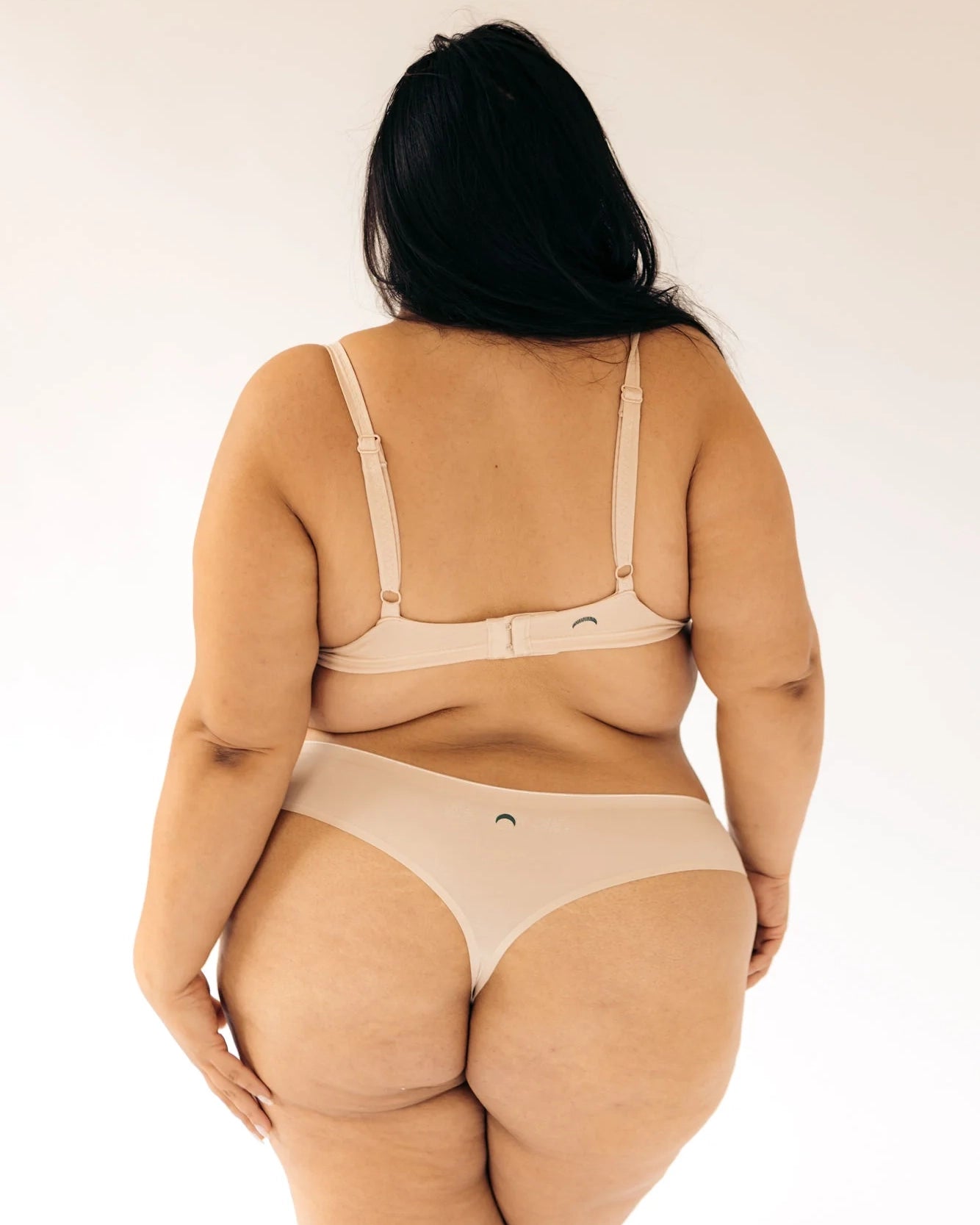 Huha Seamless Low Mid Rise Thong in Beige