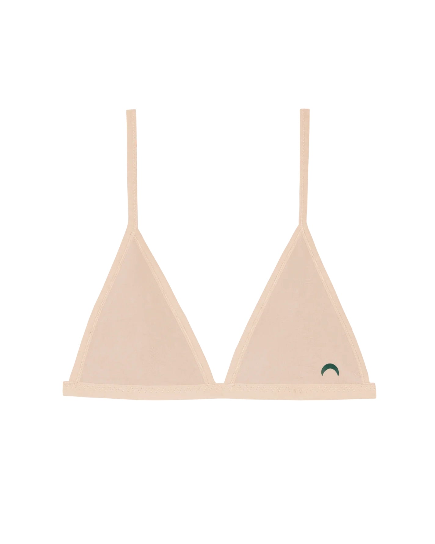 a beige string triangle bralette with thin straps by Huha