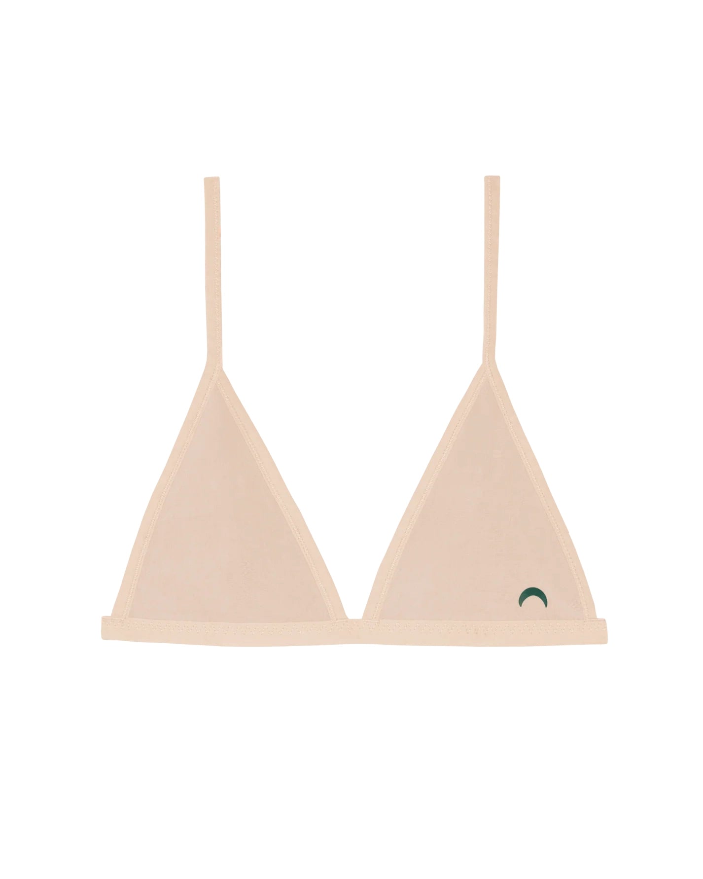 a beige string triangle bralette with thin straps by Huha