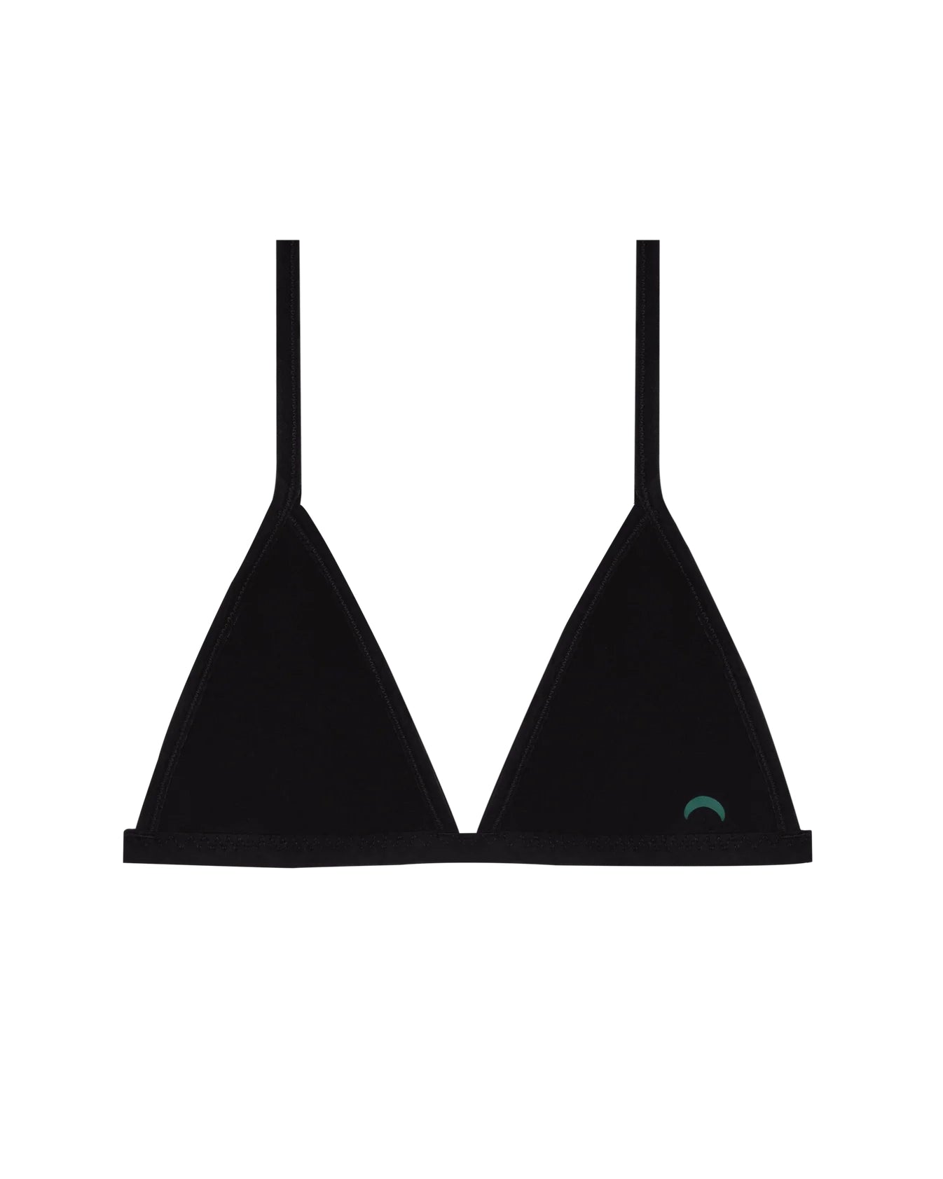 Black string triangle bralette with thin straps by Huha