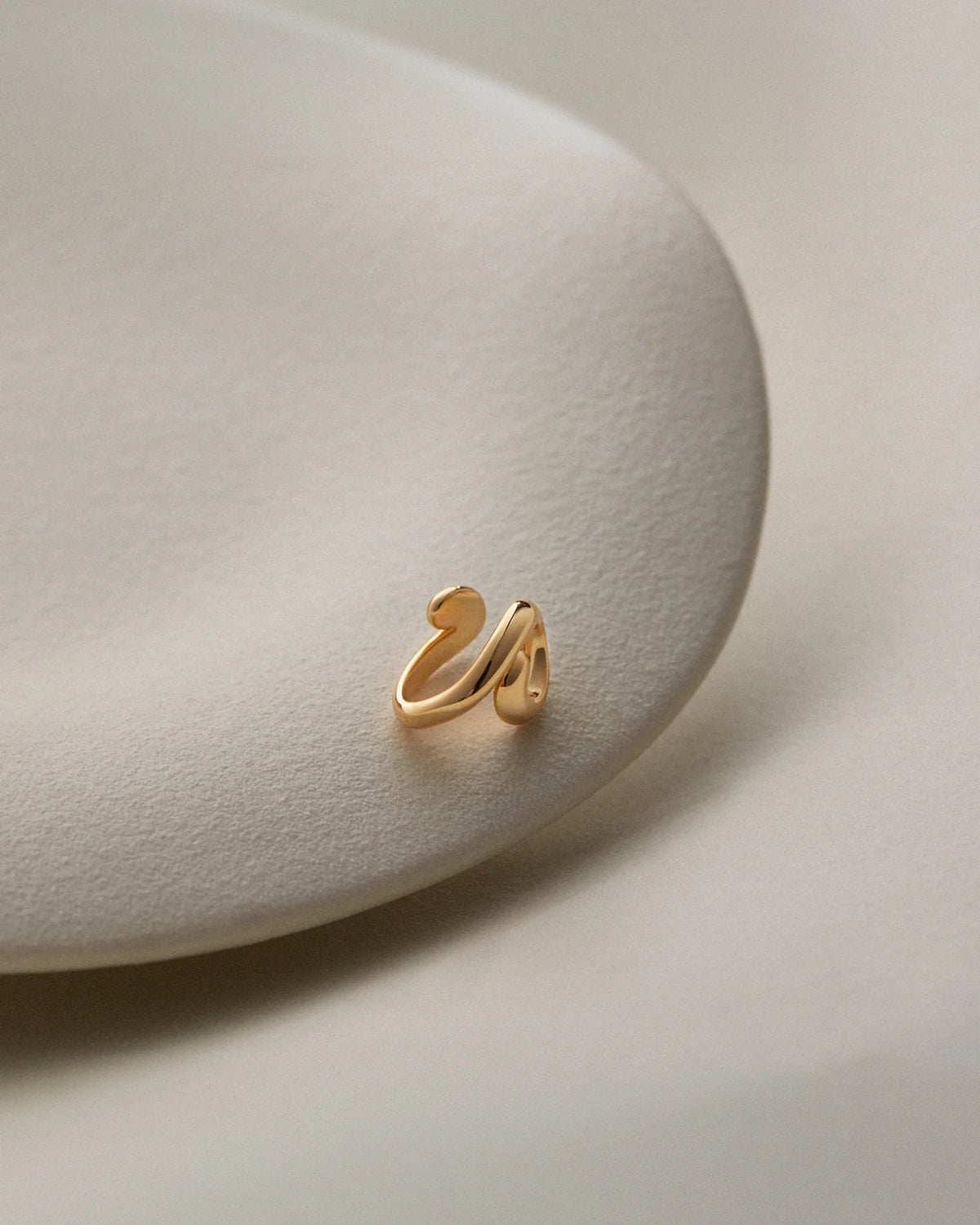 gold swirl ear cuff