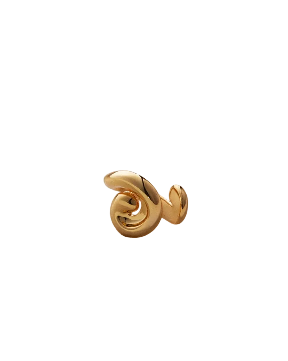 gold swirl ear cuff
