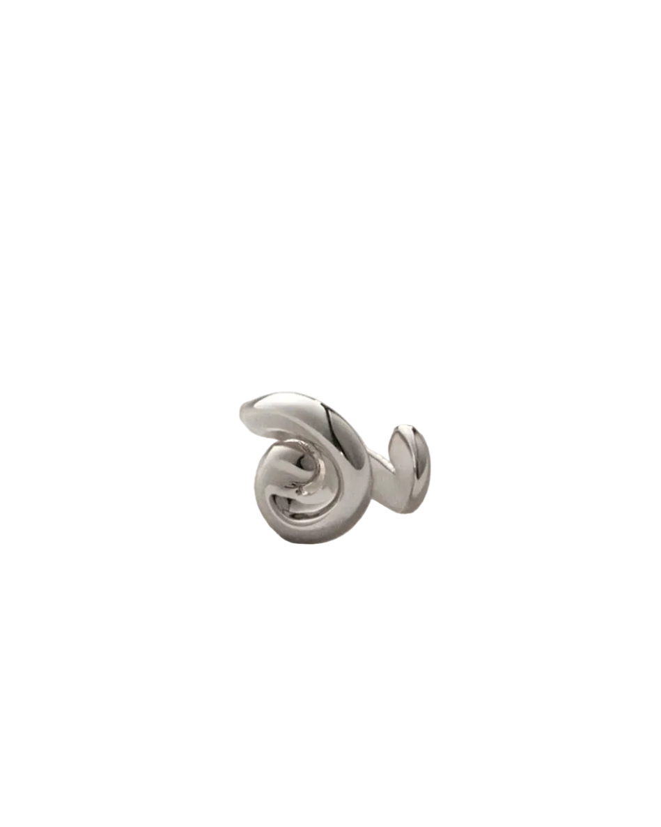 statement swirl silver ear cuff