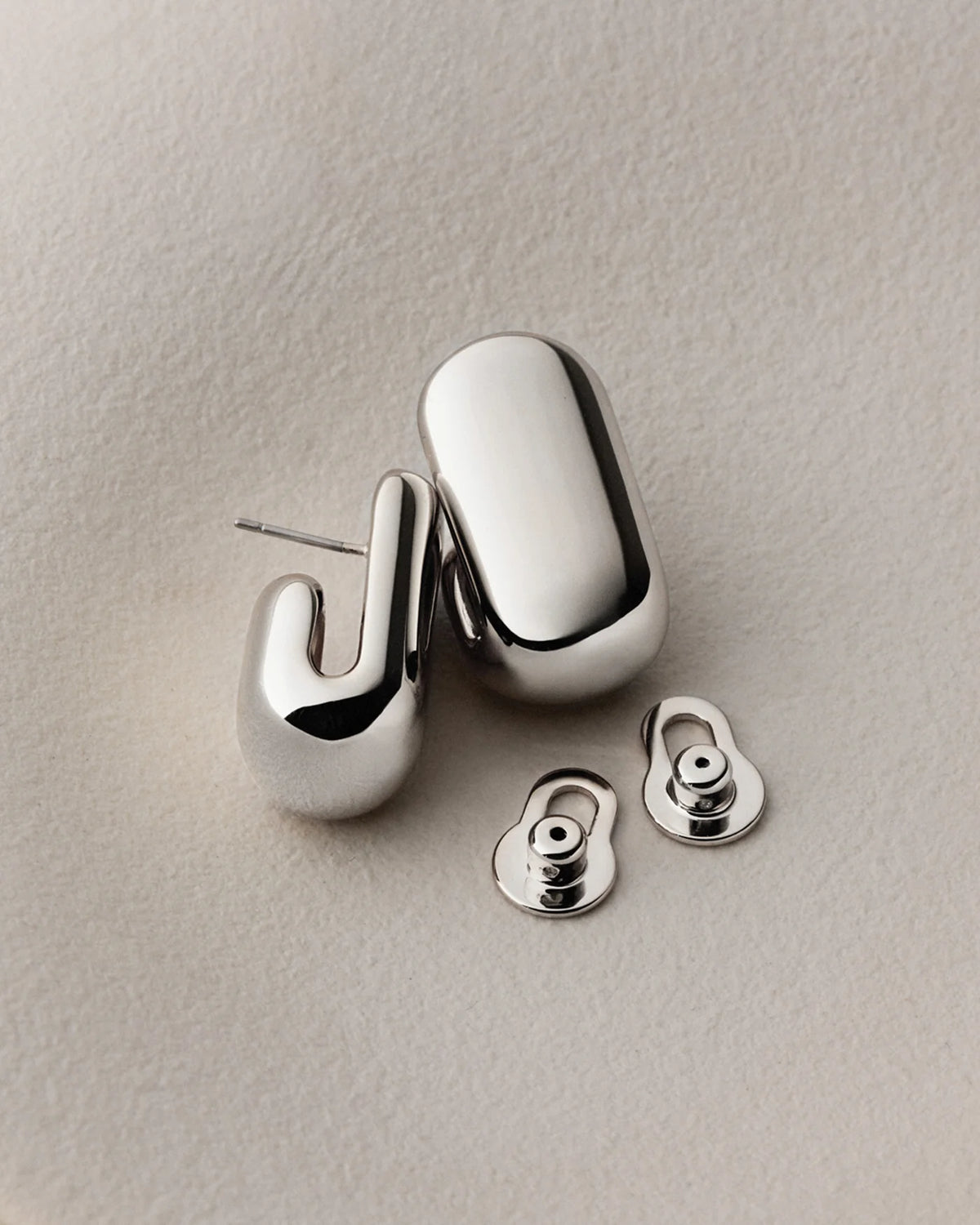 chunky silver earrings