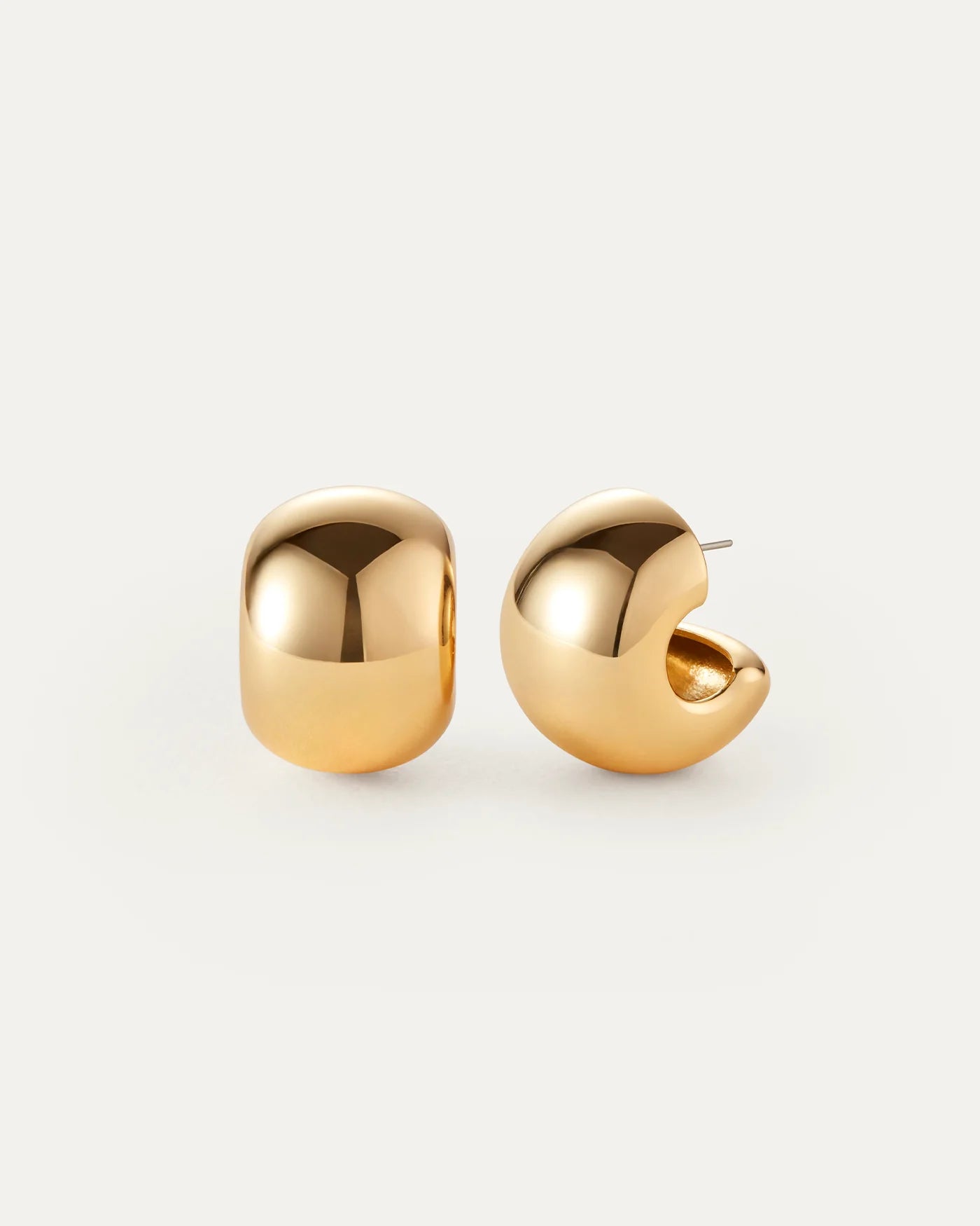 Chunky Statement Hoop Earrings in Gold