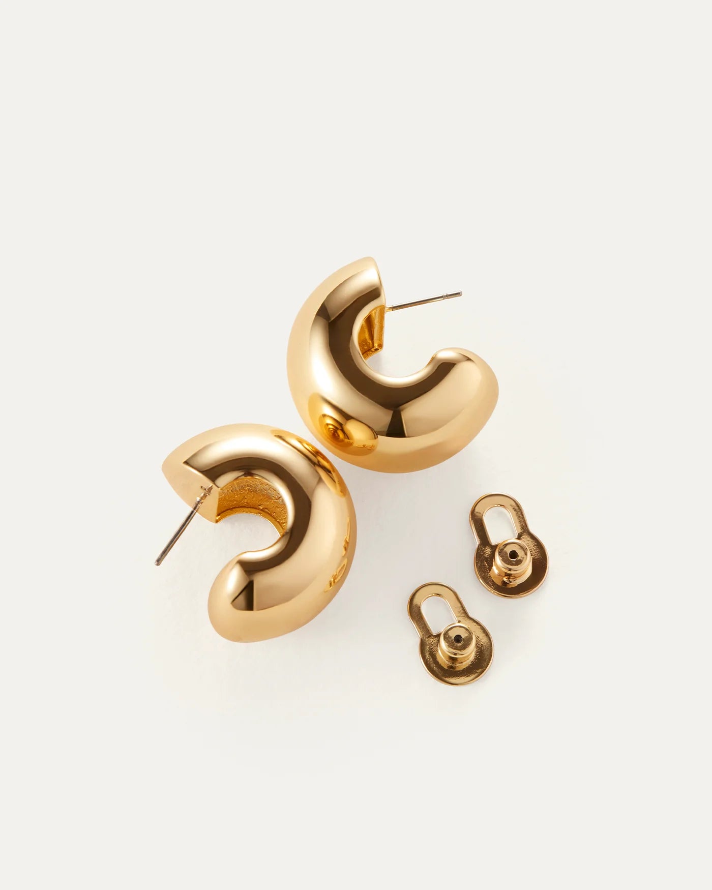 Chunky Statement Hoop Earrings in Gold