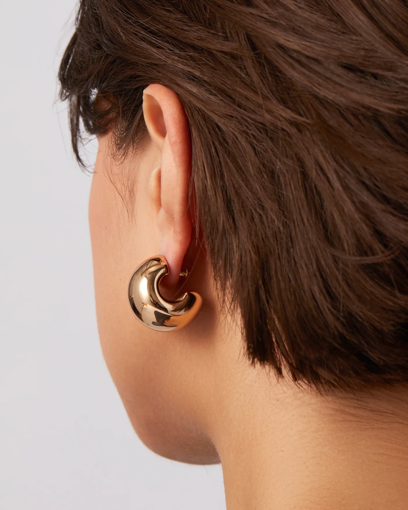 Chunky Statement Hoop Earrings in Gold