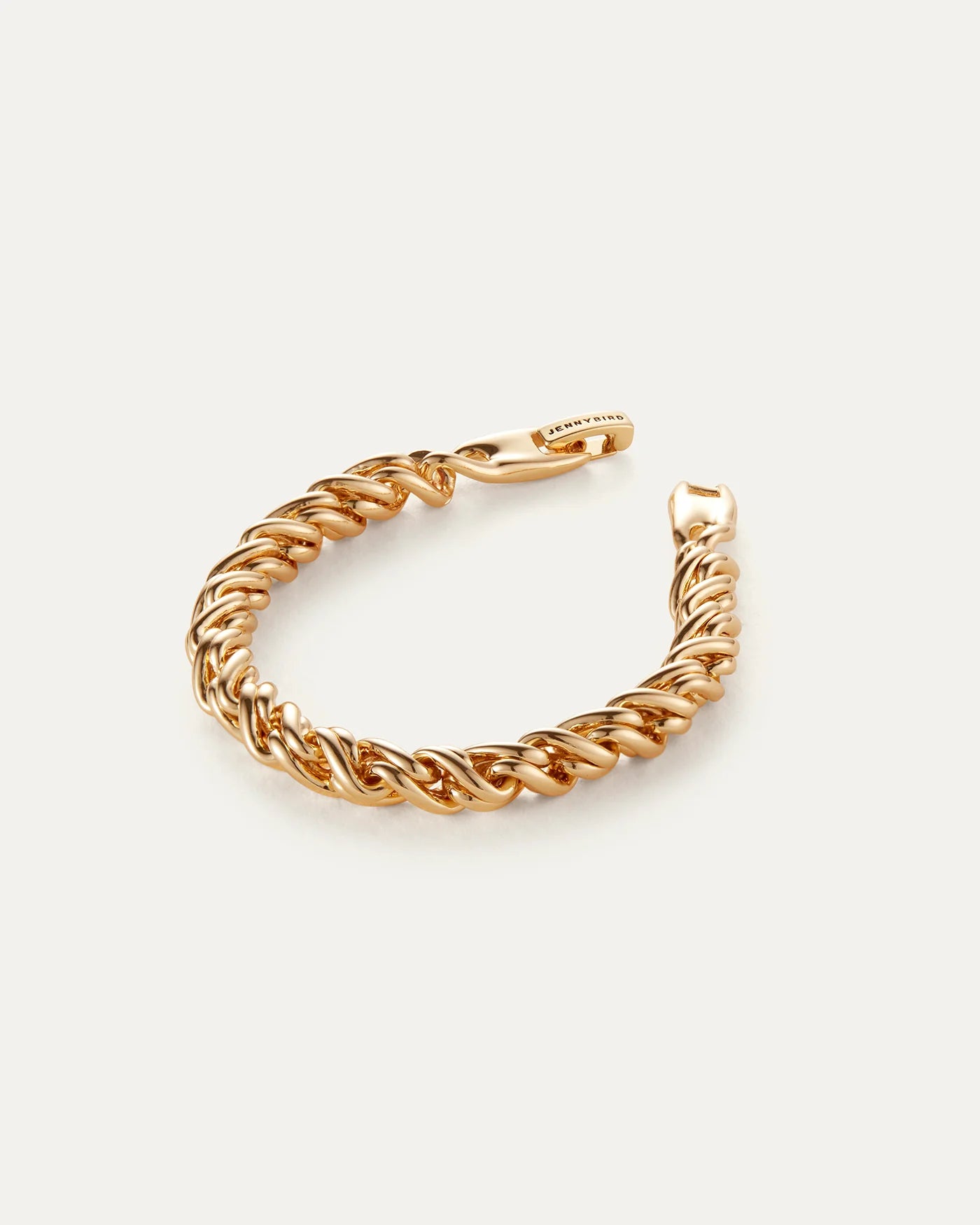 Thick braided gold chain Rizzo bracelet by Jenny Bird