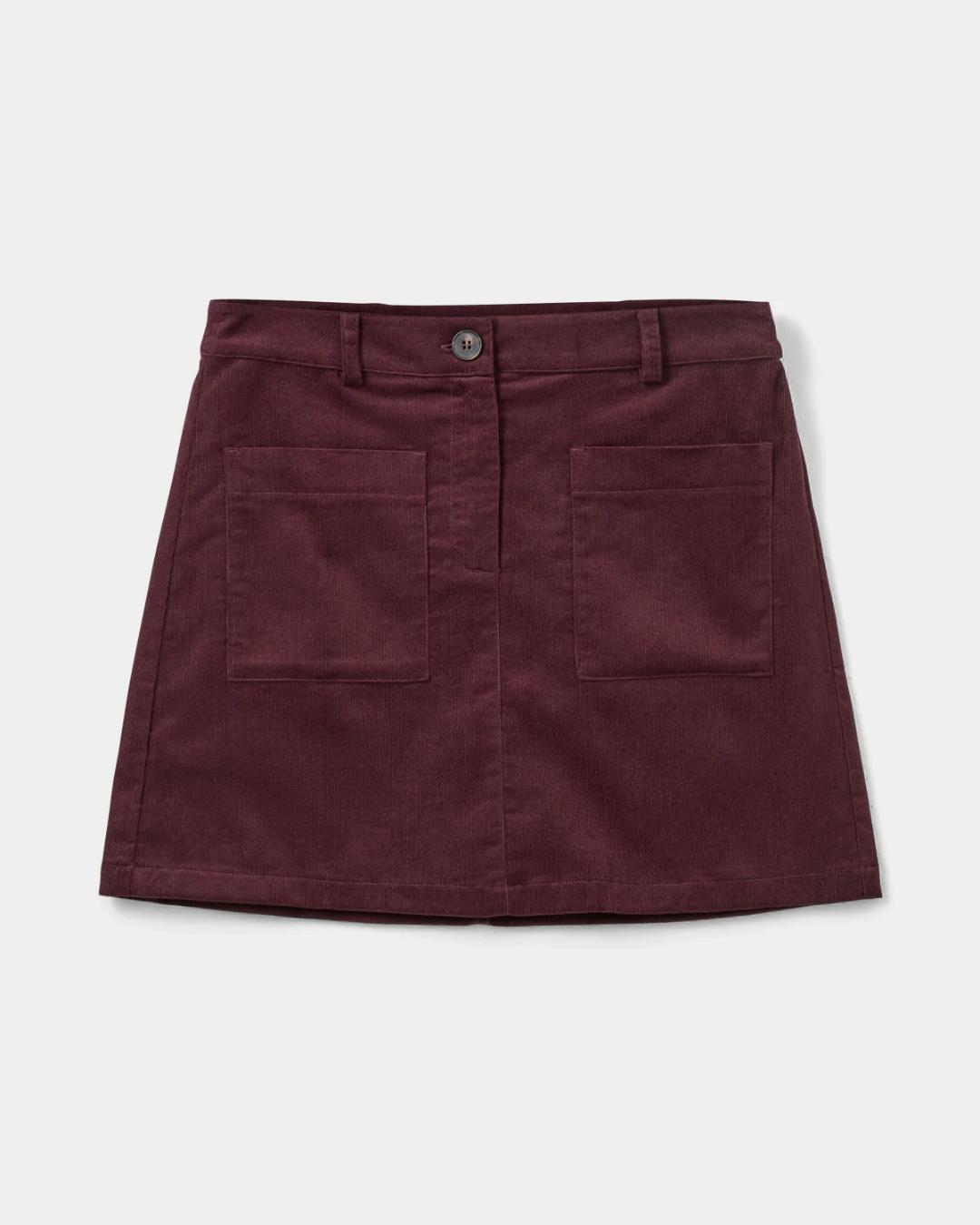 mini skirt in plum color
